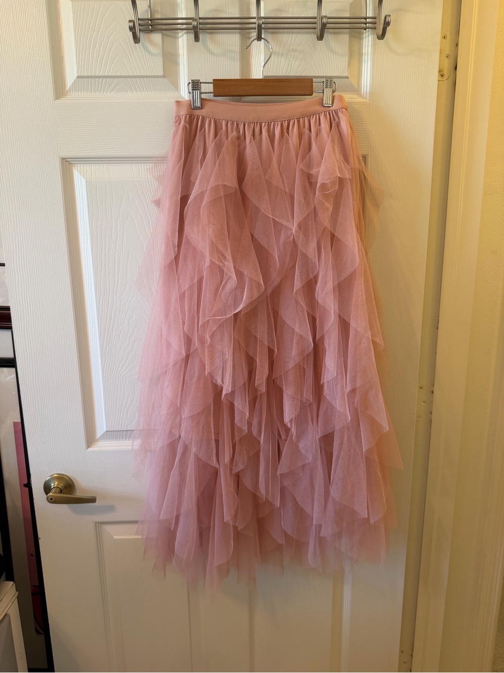 Layered Dusty Pink Tulle Maxi Skirt - Unbranded - Picture 2 of 3